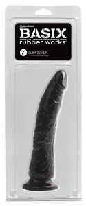 Basix - Realistyczne Dildo Slim 7 Czarne Basix Rubber Works