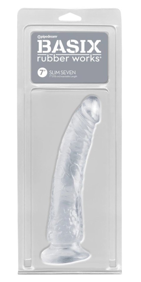 Basix - Realistyczne Dildo Slim 7 Przezroczyste Basix Rubber Works