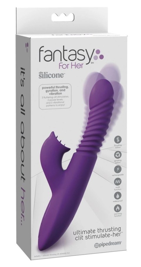 Fantasy For Her - Wibrator Króliczek Ze Stymulacją I Ogrzewaniem 24cm Fantasy For Her