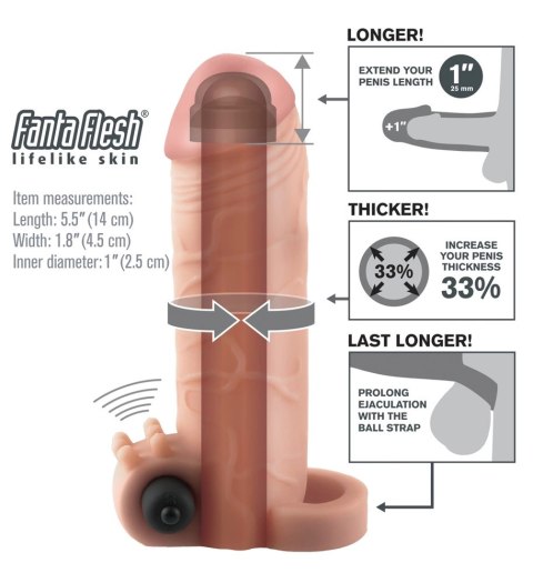 Fantasy X-Tensions - Wibrująca Nakładka Na Penisa 33% Grubszy +2.5 Cm Dłuższy Fantasy X-TENSIONS Fantasy X-Tensions - Wibrująca Nakładka Na Penisa 33% Grubszy +2.5 Cm Dłuższy Fantasy X-TENSIONS