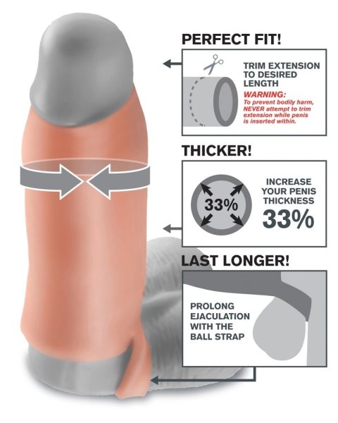 Fantasy X-Tensions - Xl Nakładka Na Penisa 33% Większy Penis Cielisty 18cm Fantasy X-TENSIONS Fantasy X-Tensions - Xl Nakładka Na Penisa 33% Większy Penis Cielisty 18cm Fantasy X-TENSIONS