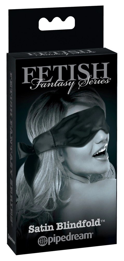 Fetish - Czarna Satynowa Maska Na Oczy Wiązana Fetish Fantasy Series Limited Edition