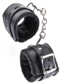 Fetish - Wygodne Kajdanki Z Łańcuszkiem I Futerkiem W Środku Czarny Fetish Fantasy Series Limited Edition