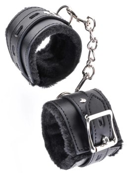 Fetish - Wygodne Kajdanki Z Łańcuszkiem I Futerkiem W Środku Czarny Fetish Fantasy Series Limited Edition
