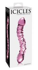 Icicles - Podwójne Szklane Dildo Z Wypustkami Icicles