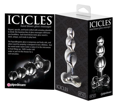 Icicles - Szklany Kulkowy Korek Idealny Do Masażu Icicles Icicles - Szklany Kulkowy Korek Idealny Do Masażu Icicles