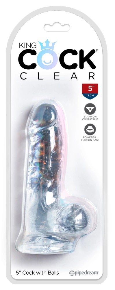 King Cock Clear - Realistyczne Dildo Z Jądrami I Przyssawką Przezroczyste 13 CM King Cock Clear King Cock Clear - Realistyczne Dildo Z Jądrami I Przyssawką Przezroczyste 13 CM King Cock Clear