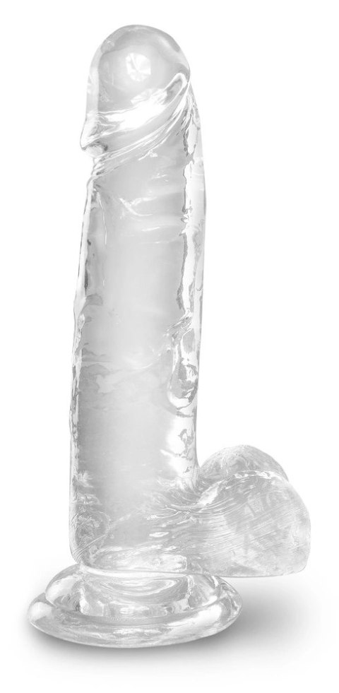 King Cock Clear - Realistyczne Dildo Z Jądrami I Przyssawką Przezroczyste 18 CM King Cock Clear King Cock Clear - Realistyczne Dildo Z Jądrami I Przyssawką Przezroczyste 18 CM King Cock Clear