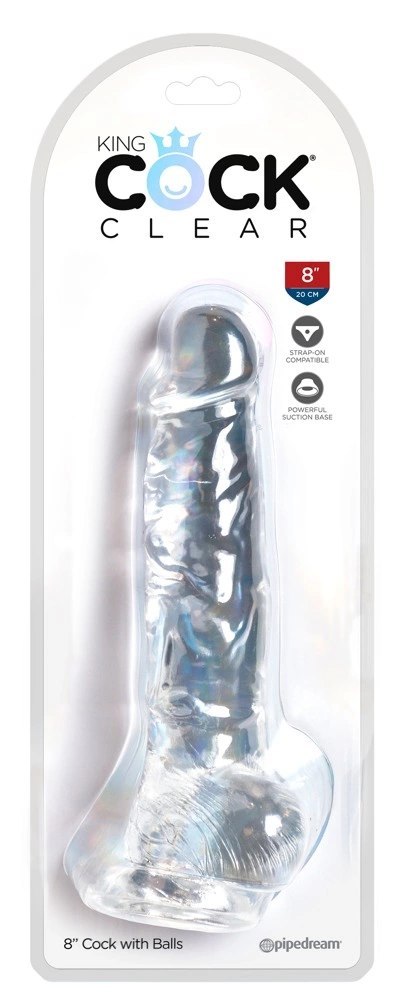 King Cock Clear - Realistyczne Dildo Z Jądrami I Przyssawką Przezroczyste 20 CM King Cock Clear King Cock Clear - Realistyczne Dildo Z Jądrami I Przyssawką Przezroczyste 20 CM King Cock Clear
