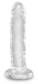 King Cock Clear - Realistyczne Dildo Z Przyssawką Przezroczyste 15 CM King Cock Clear