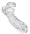King Cock Clear - Realistyczne Zakrzywione Dildo Z Przyssawką Przezroczyste 19 CM King Cock Clear