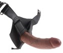 King Cock - Realistyczne Dildo Strap-On 20 CM Ciemny Kolor Skóry King Cock