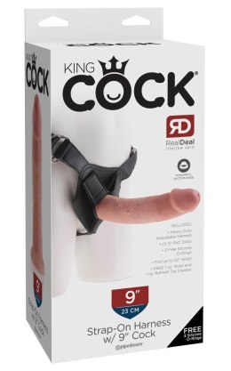 King Cock - Realistyczne Dildo Strap-On 23 CM Jasny Kolor Skóry King Cock