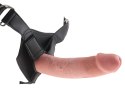 King Cock - Realistyczne Dildo Strap-On 23 CM Jasny Kolor Skóry King Cock