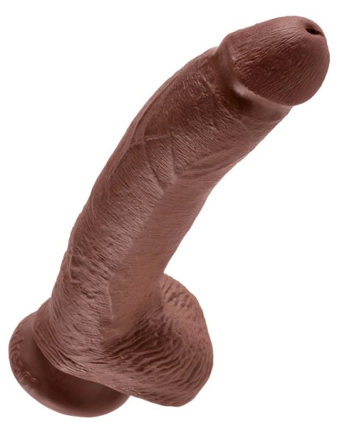 King Cock - Realistyczne Dildo Z Żołędziem Jądrami I Żyłkami 23 CM Brązowy Kolor Skóry King Cock King Cock - Realistyczne Dildo Z Żołędziem Jądrami I Żyłkami 23 CM Brązowy Kolor Skóry King Cock