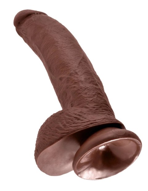 King Cock - Realistyczne Dildo Z Żołędziem Jądrami I Żyłkami 23 CM Brązowy Kolor Skóry King Cock King Cock - Realistyczne Dildo Z Żołędziem Jądrami I Żyłkami 23 CM Brązowy Kolor Skóry King Cock
