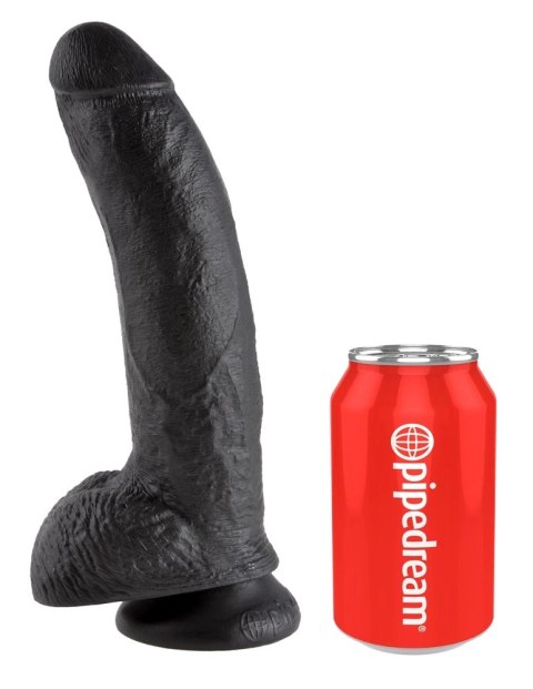 King Cock - Realistyczne Dildo Z Żołędziem Jądrami I Żyłkami 23 CM Czarny King Cock King Cock - Realistyczne Dildo Z Żołędziem Jądrami I Żyłkami 23 CM Czarny King Cock