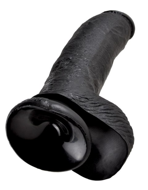 King Cock - Realistyczne Dildo Z Żołędziem Jądrami I Żyłkami 23 CM Czarny King Cock King Cock - Realistyczne Dildo Z Żołędziem Jądrami I Żyłkami 23 CM Czarny King Cock
