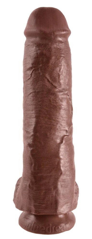 King Cock - Realistyczne Dildo Z Żołędziem Jądrami I Żyłkami 28 CM Brązowy Kolor Skóry King Cock King Cock - Realistyczne Dildo Z Żołędziem Jądrami I Żyłkami 28 CM Brązowy Kolor Skóry King Cock