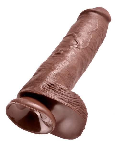 King Cock - Realistyczne Dildo Z Żołędziem Jądrami I Żyłkami 28 CM Brązowy Kolor Skóry King Cock King Cock - Realistyczne Dildo Z Żołędziem Jądrami I Żyłkami 28 CM Brązowy Kolor Skóry King Cock