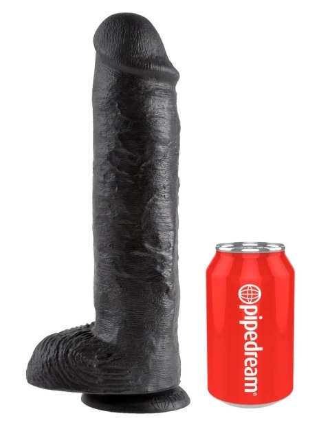 King Cock - Realistyczne Dildo Z Żołędziem Jądrami I Żyłkami 28 CM Czarny King Cock King Cock - Realistyczne Dildo Z Żołędziem Jądrami I Żyłkami 28 CM Czarny King Cock