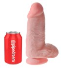 King Cock - Realistyczne Grube Dildo Z Przyssawką 23 CM Jasny Kolor Skóry King Cock