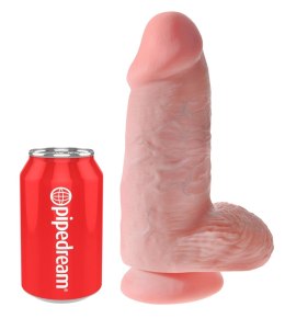 King Cock - Realistyczne Grube Dildo Z Przyssawką 23 CM Jasny Kolor Skóry King Cock