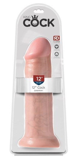 King Cock - Realistyczne Naturalne Dildo Z Przyssawką 31 CM Jasny Kolor Skóry King Cock