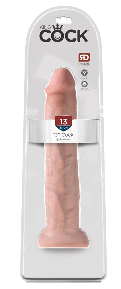 King Cock - Realistyczne Naturalne Dildo Z Przyssawką 33 CM Jasny Kolor Skóry King Cock King Cock - Realistyczne Naturalne Dildo Z Przyssawką 33 CM Jasny Kolor Skóry King Cock