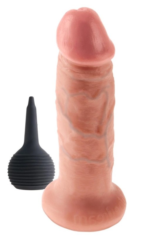 King Cock - Realistyczne Naturalne Dildo Z Wytryskiem 15 CM Jasny Kolor Skóry King Cock King Cock - Realistyczne Naturalne Dildo Z Wytryskiem 15 CM Jasny Kolor Skóry King Cock