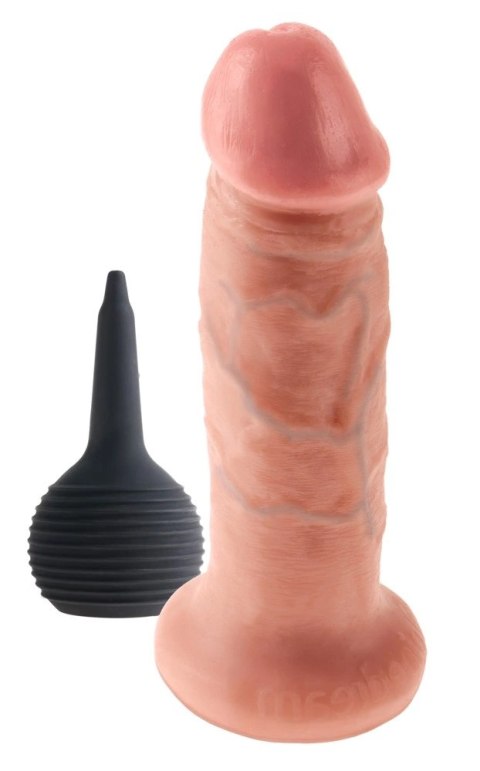 King Cock - Realistyczne Naturalne Dildo Z Wytryskiem 15 CM Jasny Kolor Skóry King Cock King Cock - Realistyczne Naturalne Dildo Z Wytryskiem 15 CM Jasny Kolor Skóry King Cock