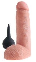 King Cock - Realistyczne Naturalne Dildo Z Wytryskiem 20 CM Jasny Kolor Skóry King Cock