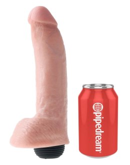 King Cock - Realistyczne Naturalne Dildo Z Wytryskiem 23 CM Jasny Kolor Skóry King Cock