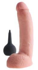 King Cock - Realistyczne Naturalne Dildo Z Wytryskiem 23 CM Jasny Kolor Skóry King Cock