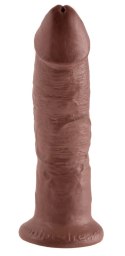 King Cock - Realistyczne Zakrzywione Dildo Z Przyssawką 23 CM Brązowy Kolor Skóry King Cock