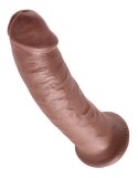 King Cock - Realistyczne Zakrzywione Dildo Z Przyssawką 23 CM Brązowy Kolor Skóry King Cock