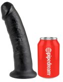 King Cock - Realistyczne Zakrzywione Dildo Z Przyssawką 23 CM Czarny King Cock