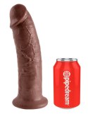 King Cock - Realistyczne Zakrzywione Dildo Z Przyssawką 25 CM Brązowy Kolor Skóry King Cock