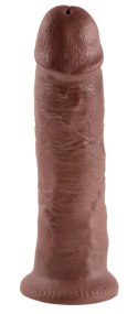 King Cock - Realistyczne Zakrzywione Dildo Z Przyssawką 25 CM Brązowy Kolor Skóry King Cock
