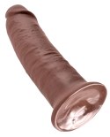 King Cock - Realistyczne Zakrzywione Dildo Z Przyssawką 25 CM Brązowy Kolor Skóry King Cock