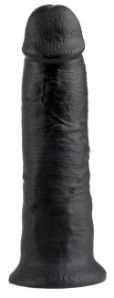 King Cock - Realistyczne Zakrzywione Dildo Z Przyssawką 25 CM Czarny King Cock