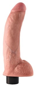 King Cock - Realistyczny Wibrator Z Jądrami I Przyssawką 23 CM Jasny Kolor Skóry King Cock