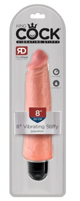King Cock - Realistyczny Wibrator Z Wyjmowanym Wibrobulletem 20 CM Jasny Kolor Skóry King Cock