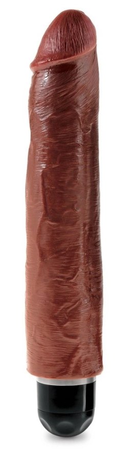 King Cock - Realistyczny Wibrator Z Wyjmowanym Wibrobulletem 25 CM Ciemny Kolor Skóry King Cock
