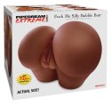 PET - Brązowe Realistyczne Pośladki Z Otworami Pochwy I Odbytu Pipedream Extreme Toyz