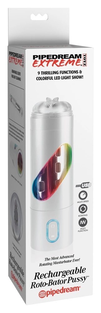 PET - Wibrujący Masturbator Z 9 Trybami Wibracji Biały Pipedream Extreme Toyz PET - Wibrujący Masturbator Z 9 Trybami Wibracji Biały Pipedream Extreme Toyz