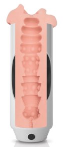 PET - Wibrujący Podwójny Masturbator Z Pochwą I Odbytem Biały Pipedream Extreme Toyz