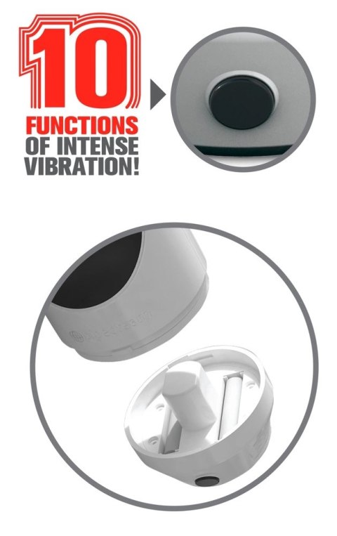 PET - Wibrujący Podwójny Masturbator Z Pochwą I Odbytem Biały Pipedream Extreme Toyz PET - Wibrujący Podwójny Masturbator Z Pochwą I Odbytem Biały Pipedream Extreme Toyz