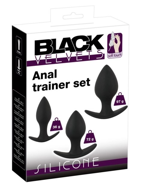Black Velvets - 3-Częściowy Zestaw Do Treningu Analnego Black Velvets Black Velvets - 3-Częściowy Zestaw Do Treningu Analnego Black Velvets