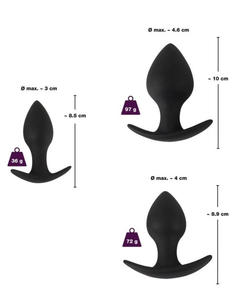 Black Velvets - 3-Częściowy Zestaw Do Treningu Analnego Black Velvets Black Velvets - 3-Częściowy Zestaw Do Treningu Analnego Black Velvets